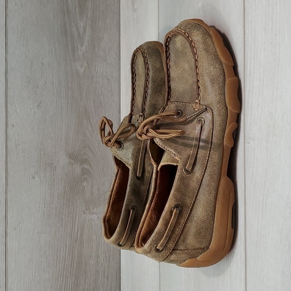 Twisted X Womens Driving Moc Leather Loafer shoes sz 5.5M - Picture 2 of 12